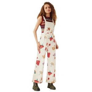 CIDER Mushroom Suede Beige Overall  size LARGE